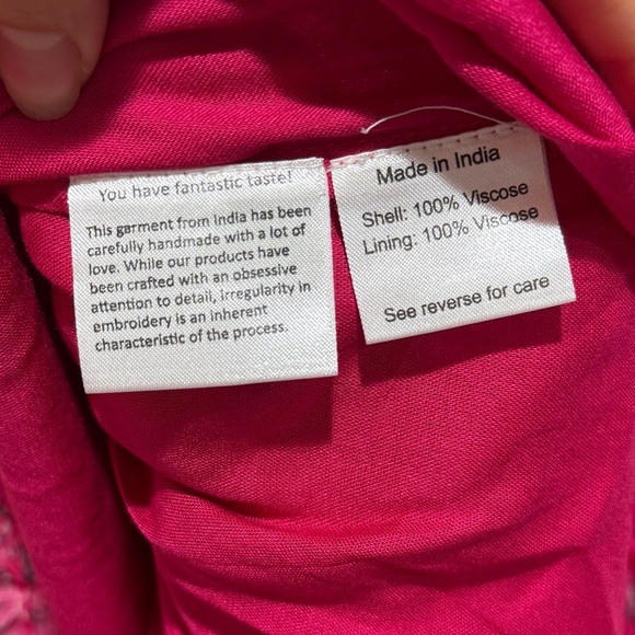 New Rococo Sand Romani One Shoulder Bandana Print Dress Sz XL Pink Cocktail - Picture 8 of 12